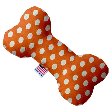 Mirage Pet Products Melon Orange Swiss Dots 10 in. Bone Dog Toy 1249-TYBN10